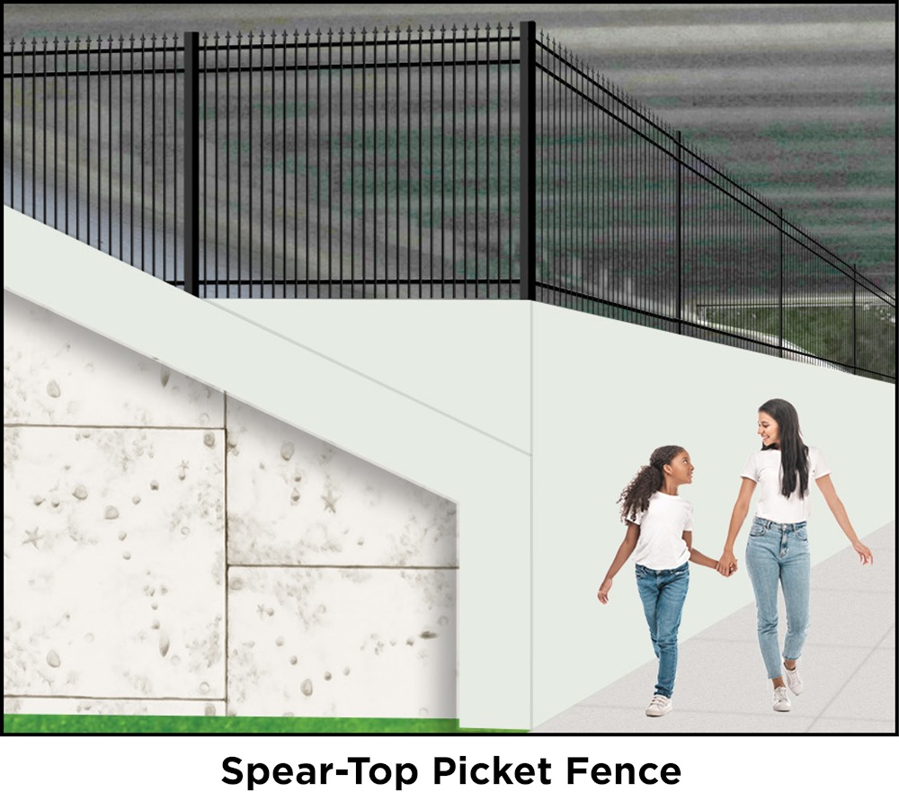 Spear-Top Picket Fence Rendering